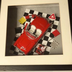 Corvette Garage Square shadow Box Wall Hanging
